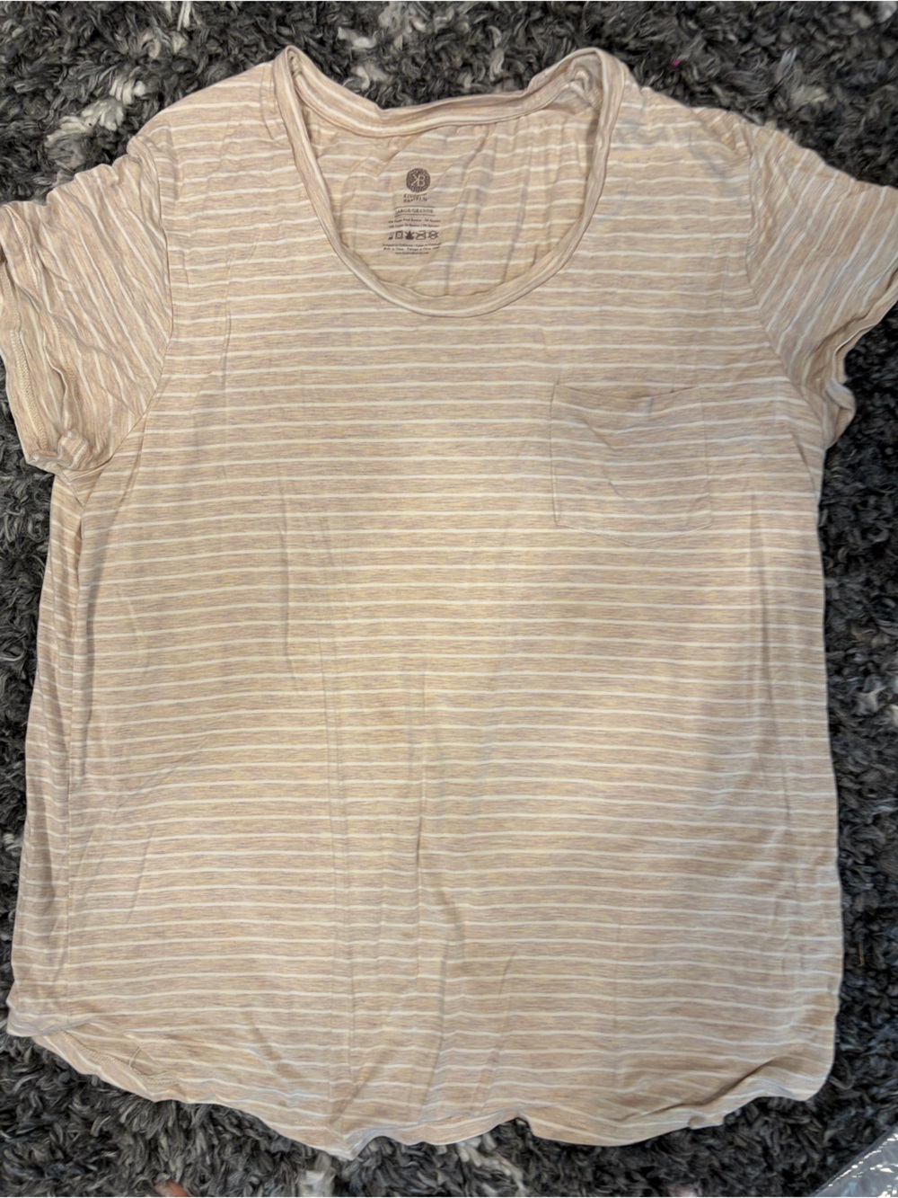 Oatmeal Striped Nursing T-Shirt
